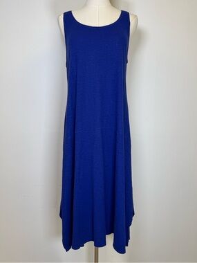 Eileen Fisher Sleeveless Scoop Neck Dress Hemp & Organic Cotton Women’s Medium